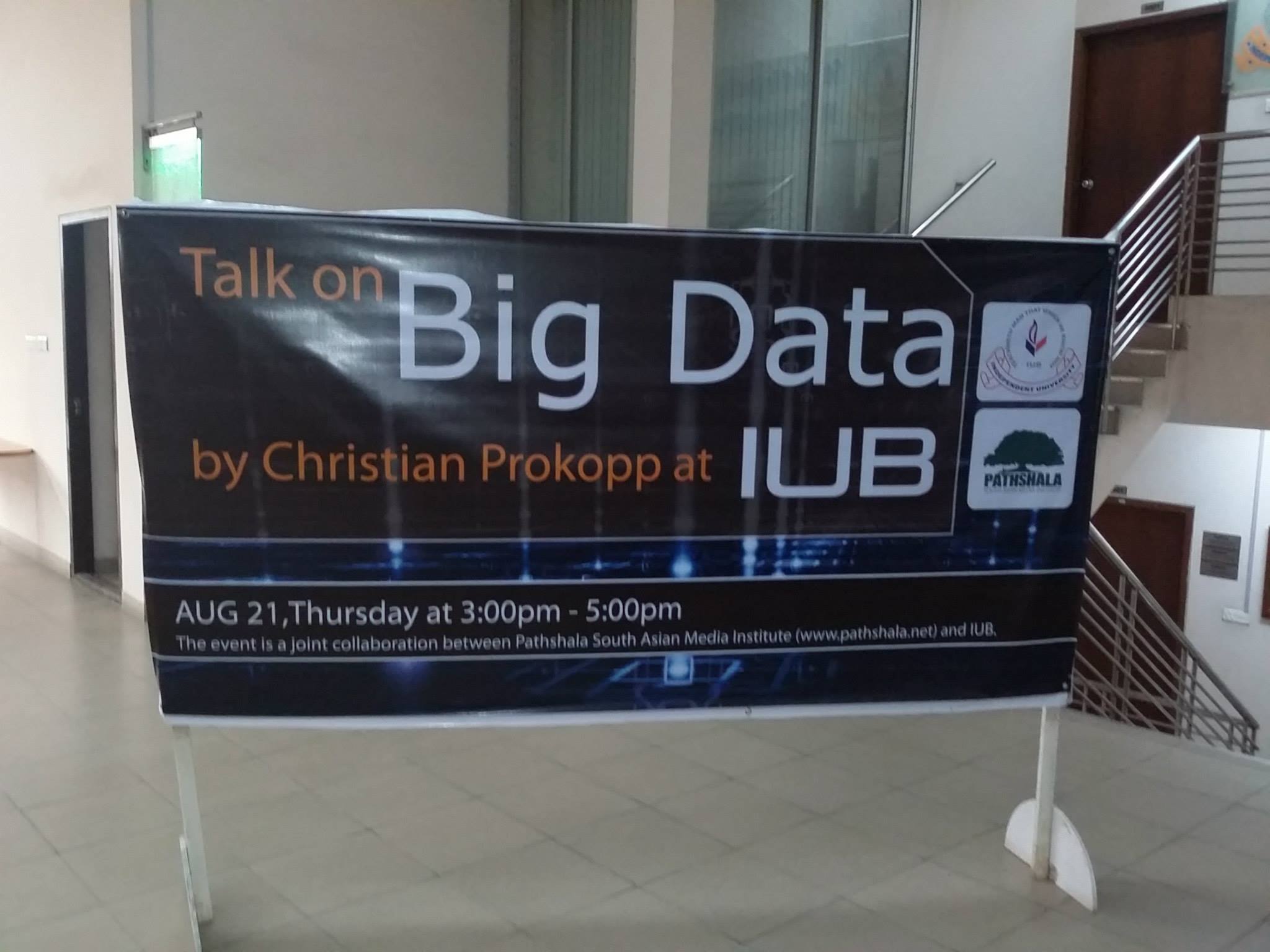 Talk on Big Data by Christian Prokopp at IUB